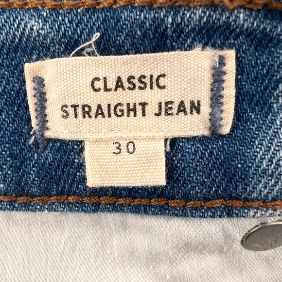 Madewell Classic Straight Distressed Rough Hem Jean Size 30 Women’s - Picture 4 of 7